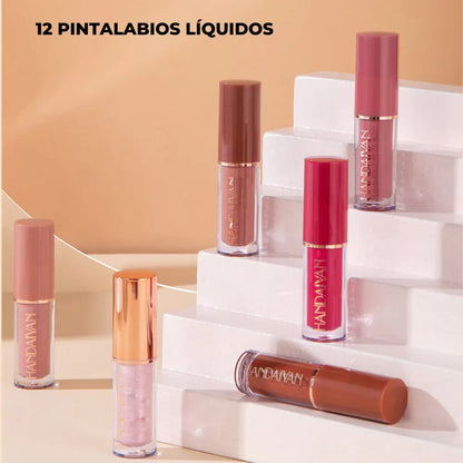 Set de 6 o 12 Labiales de Larga Duración - Belleza Sin Límites