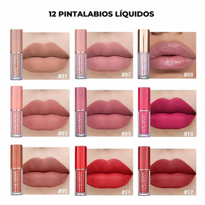 Set de 6 o 12 Labiales de Larga Duración - Belleza Sin Límites